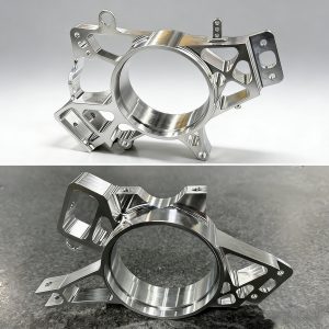 Custom CNC machined aluminum robot structural component with high precision