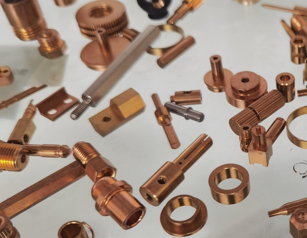 Copper CNC machined part