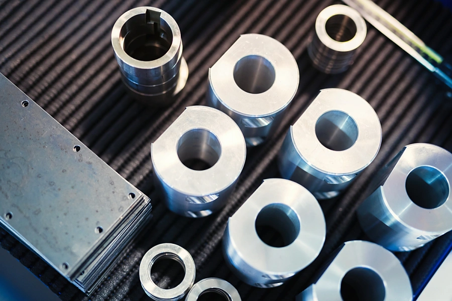 Custom CNC machined metal parts in aluminum, steel, brass, copper, and titanium