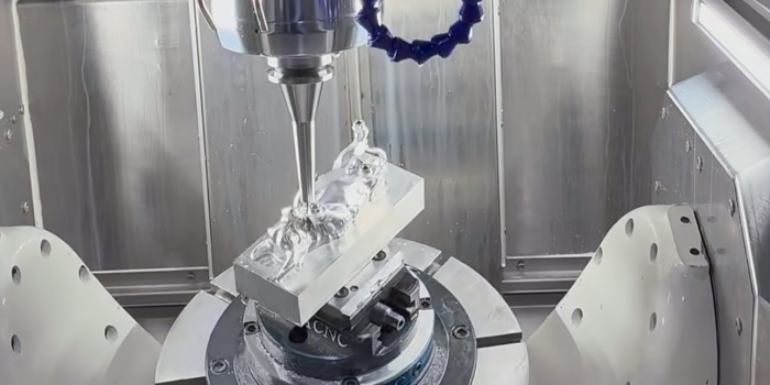 5-axis CNC machining complex metal part