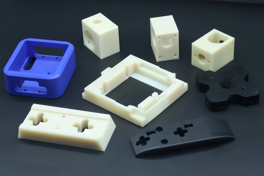 Custom CNC machined plastic parts in ABS POM nylon acrylic and polycarbonate