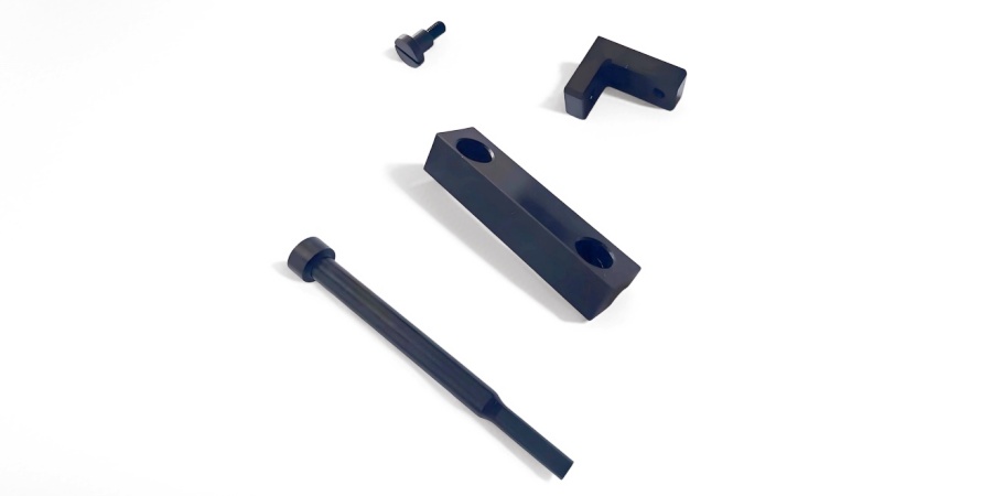 Black oxide finished CNC machined parts