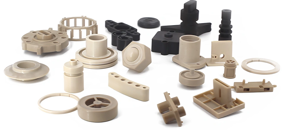 Custom CNC plastic parts manufacturing with ABS PEEK Nylon and Acrylic PMMA