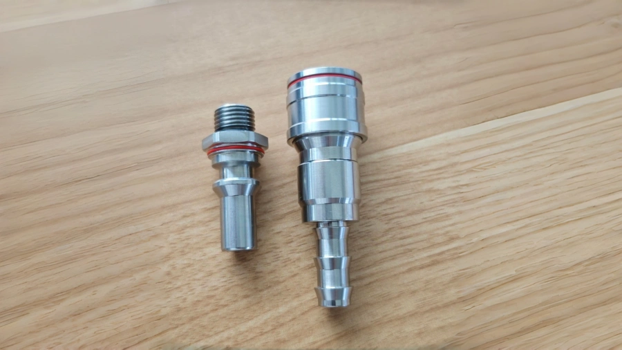 CNC stainless steel liquid cooling connectors
