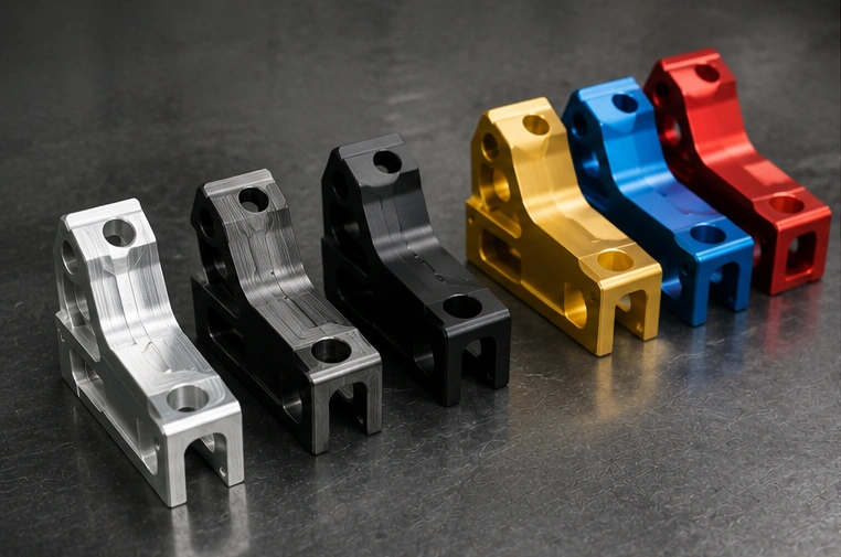 CNC machined parts with different surface finishing effects