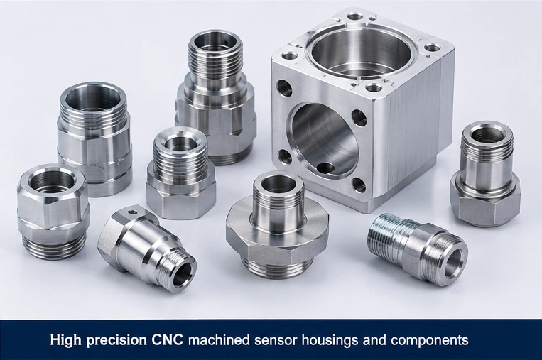 High precision CNC machined sensor housing parts