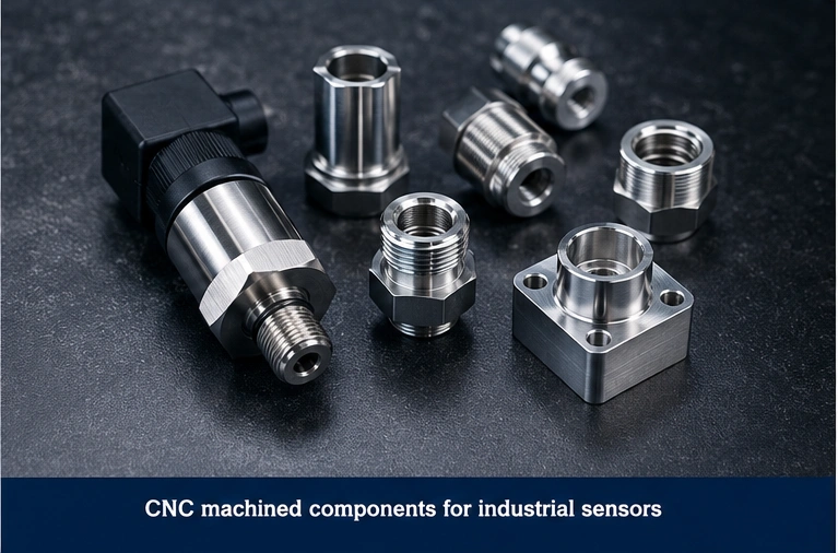 CNC machined components for industrial sensors