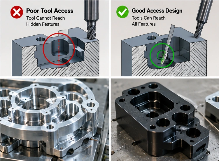 CNC machined parts design for manufacturability and surface finishing