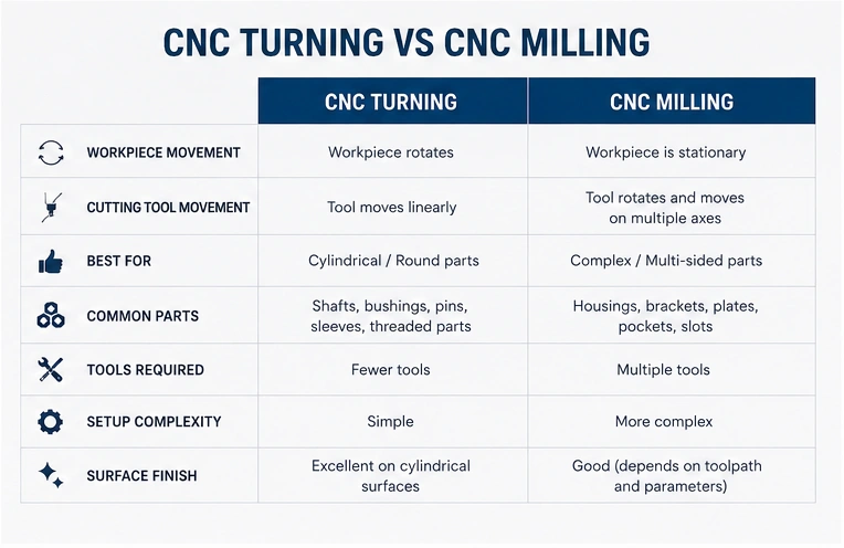 Precision CNC machined parts made by turning and milling