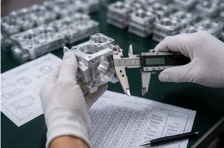 CNC machined parts inspection for prototype and low volume production