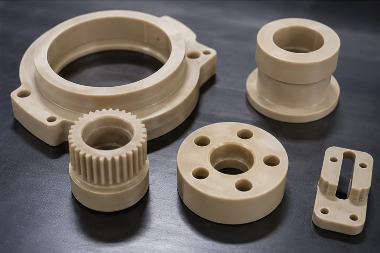 High performance PEEK plastic CNC machined precision components