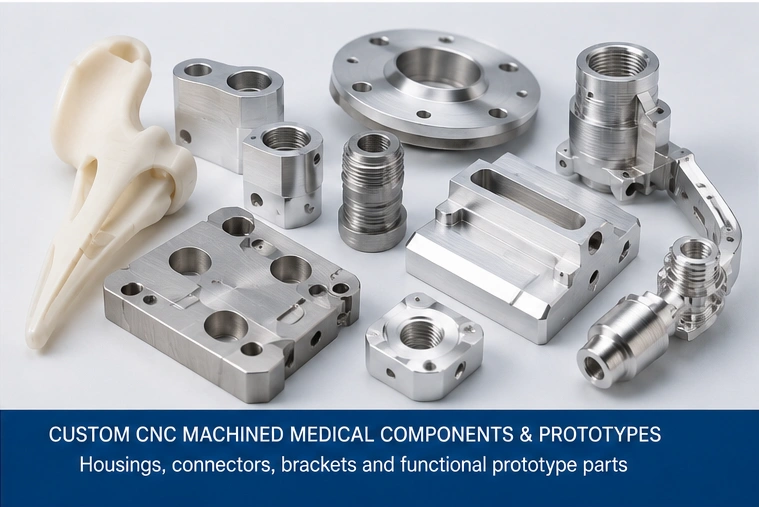 Custom CNC machined medical components and prototypes