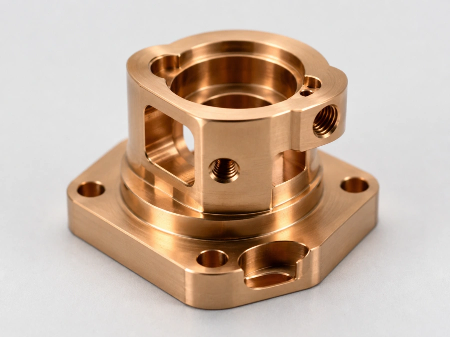 Copper CNC machined part