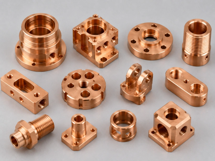 Copper CNC machining detail