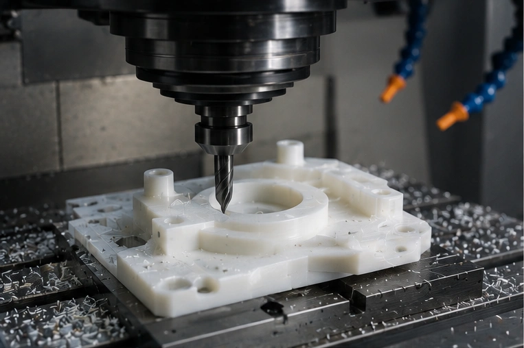CNC machined plastic parts made from engineering plastics