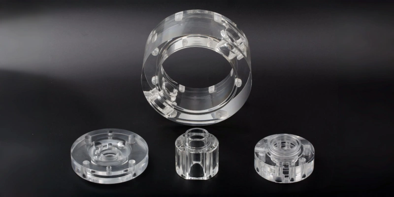 CNC machined transparent plastic covers