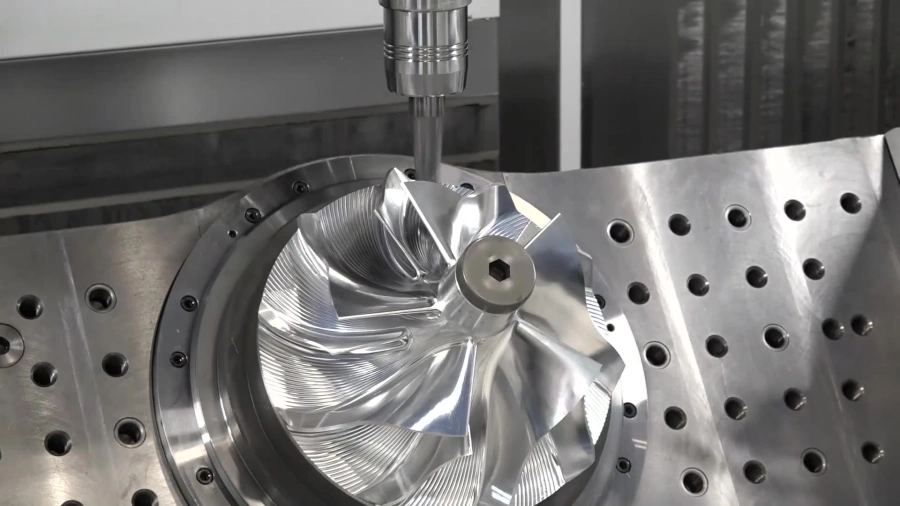 Complex 5-axis machined part