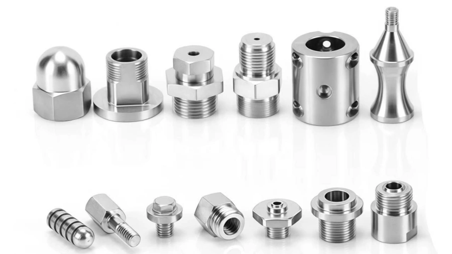 CNC stainless steel fluid connectors and fittings