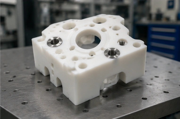 CNC machined engineering plastic components for industrial applications