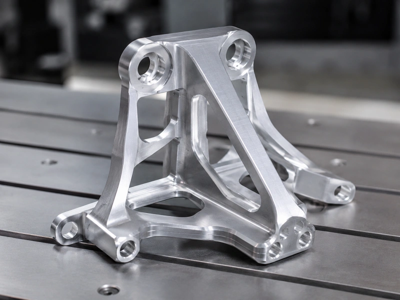 5-axis CNC machined aerospace brackets with angled faces and lightweight structures