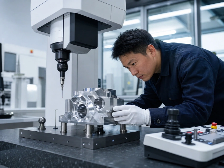 Quality inspection for CNC machined parts before shipping to USA