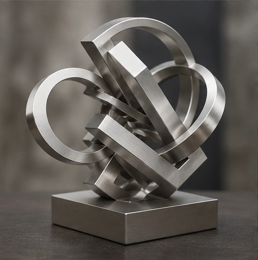 CNC machined art installation components