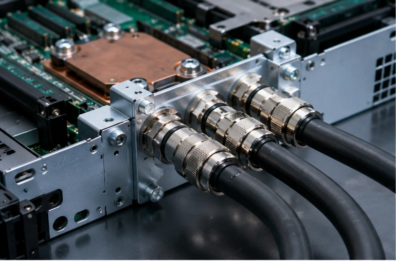 AI liquid cooling connectors for data center thermal management