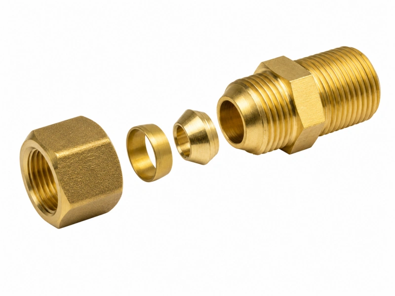Brass compression fitting CNC machining
