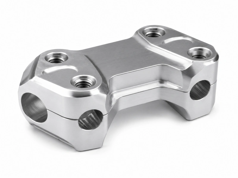 CNC machined motorcycle handlebar clamp