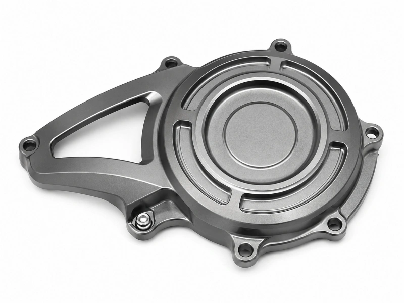 CNC machined motorcycle engine cover