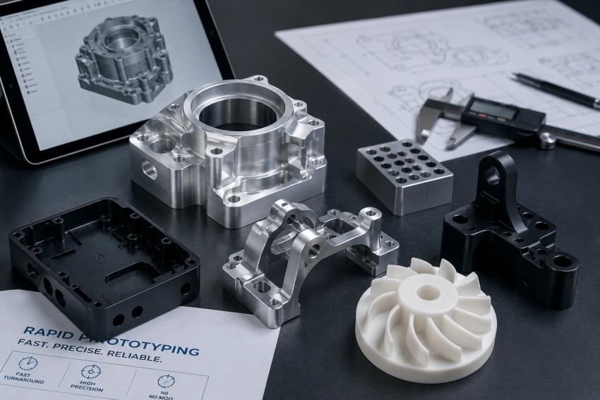 Rapid CNC prototyping services for custom functional metal and plastic parts