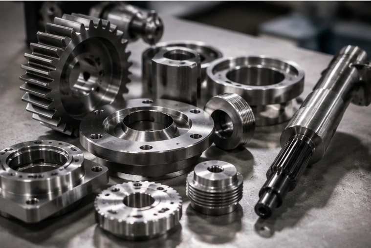Steel and stainless steel CNC machined parts for industrial machinery