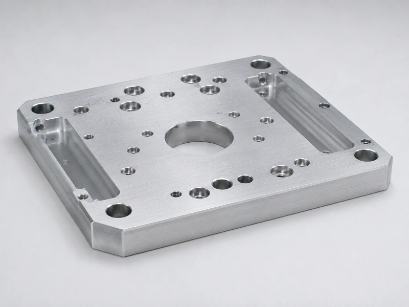 Precision CNC milled plates with accurate hole positioning and flatness