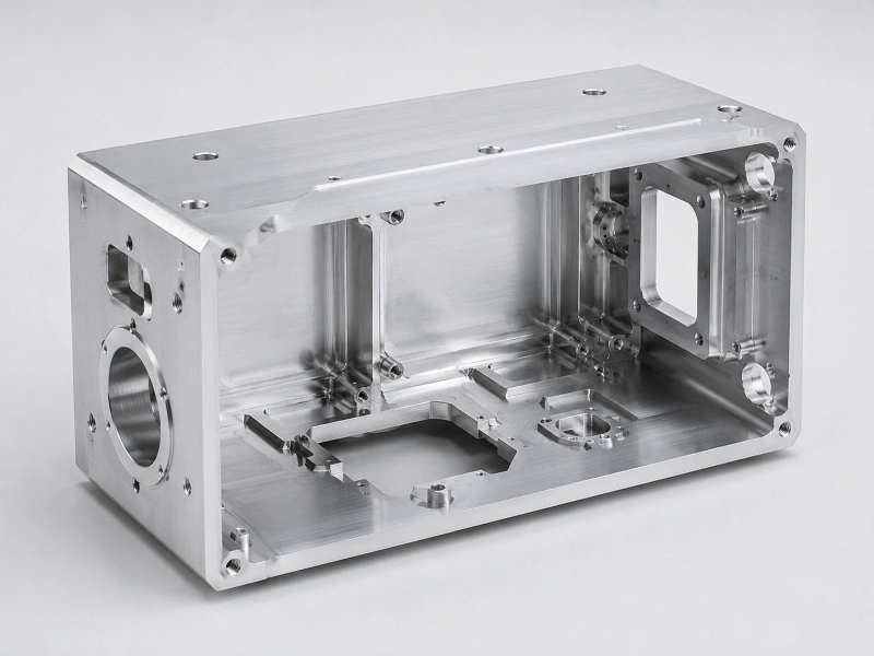 Custom CNC milled enclosures with internal cavities and connector openings