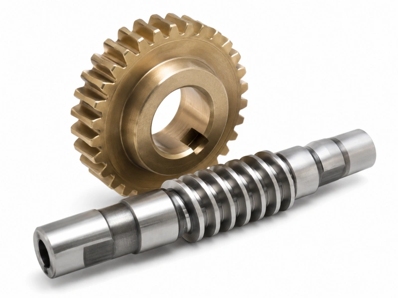 Worm gear and worm shaft machining