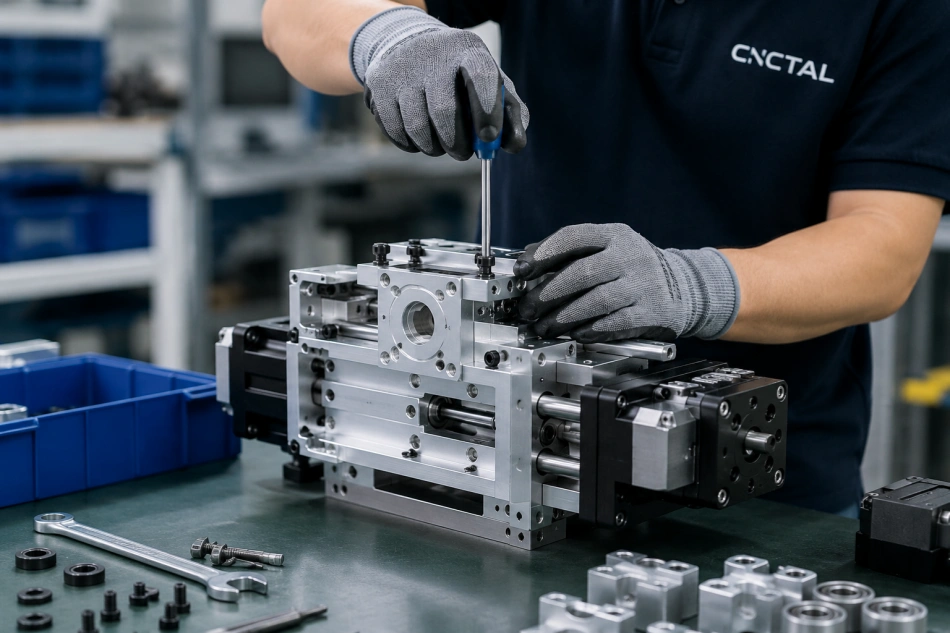 CNC parts assembly services for precision mechanical components
