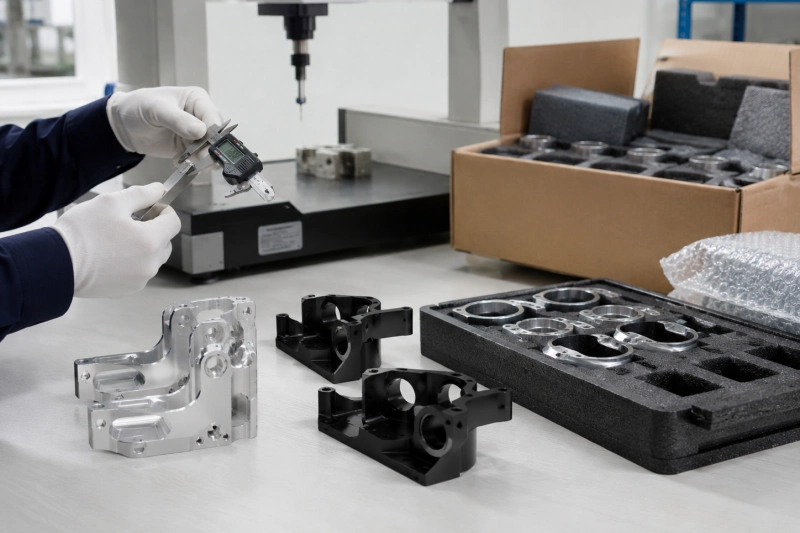 Surface finishing inspection and delivery for CNC machined parts