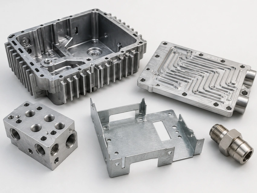 CNC machined energy equipment parts used in battery storage liquid cooling solar and power equipment