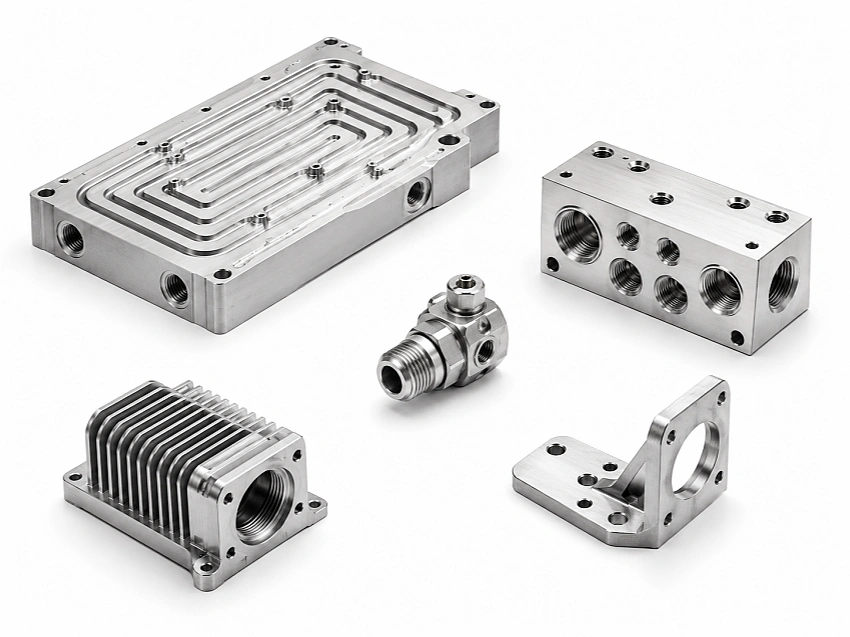 Precision CNC machining for energy equipment parts with sealing surfaces threaded ports and cooling features