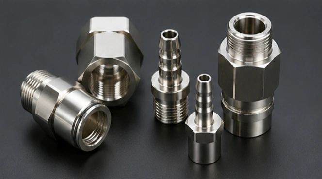 Custom CNC machined fluid connector