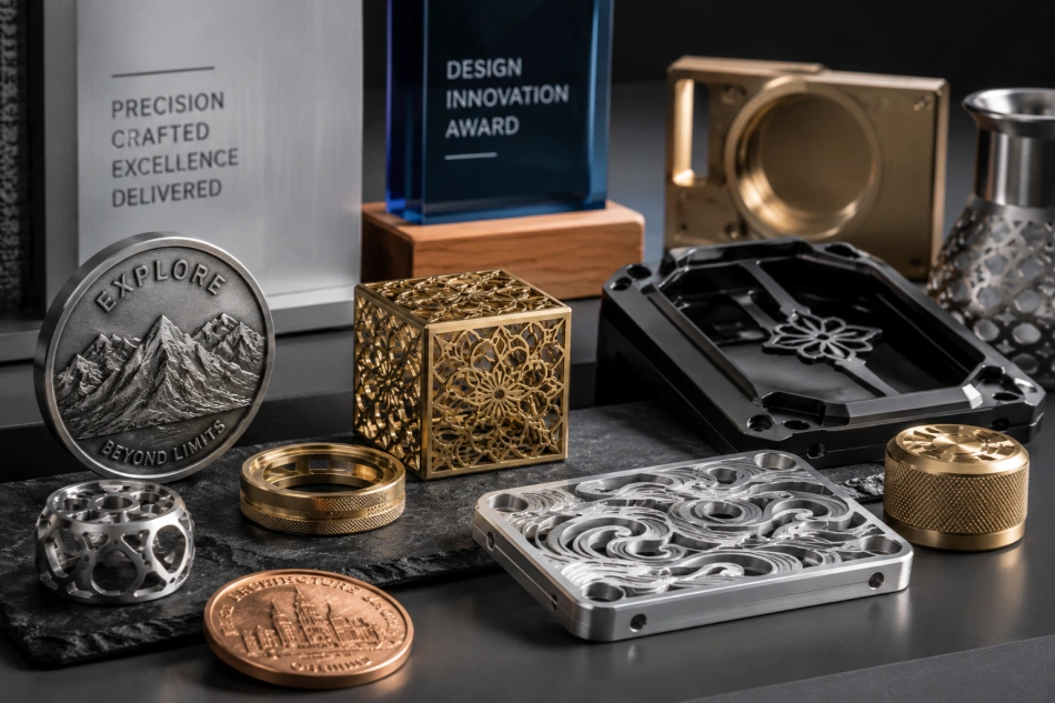 Custom CNC machined metal crafts and decorative products