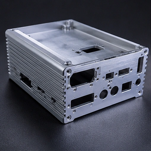 CNC machined aluminum electronics enclosure