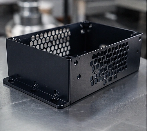 CNC machined power supply housing
