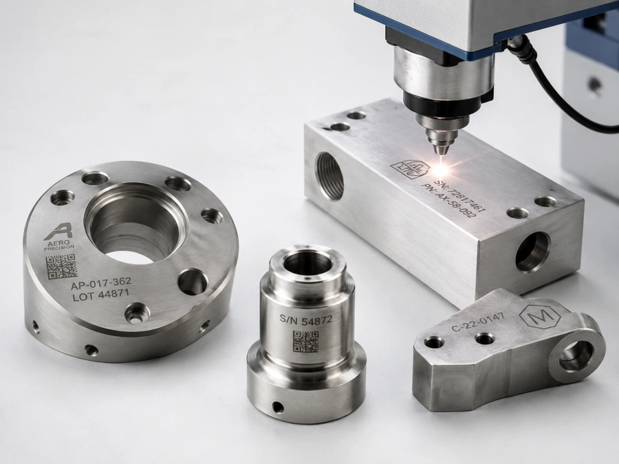 Precision part marking service for CNC machined components