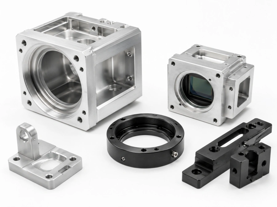 Custom camera and sensor components CNC machining for machine vision systems