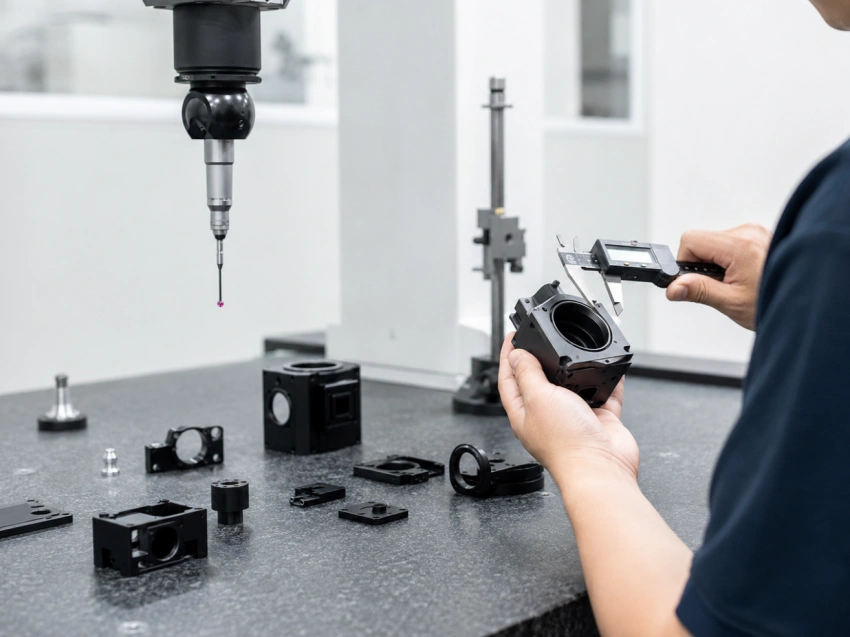 Quality inspection for CNC machined camera and sensor components