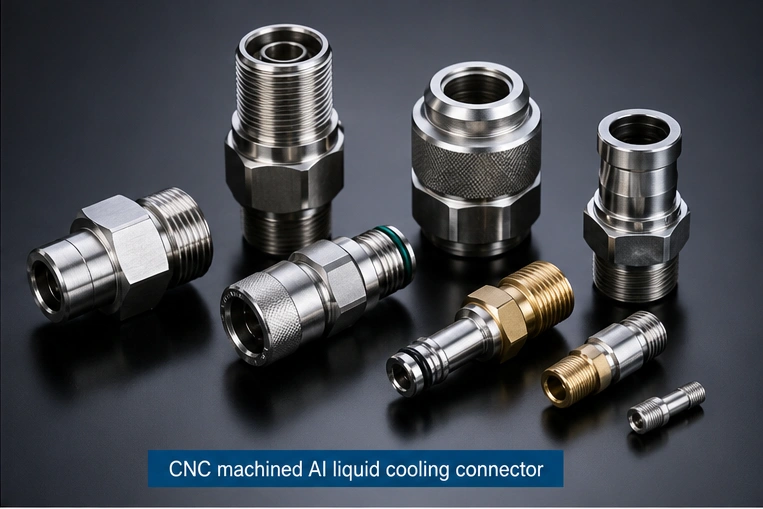 CNC machined AI liquid cooling connector
