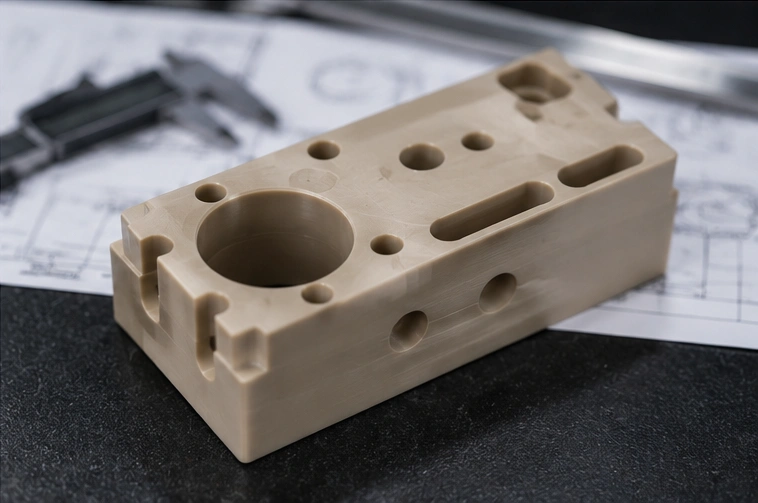 High performance PEEK CNC machined plastic parts for industrial applications