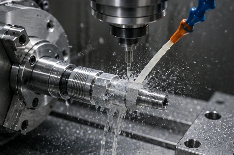 CNC machining process for AI liquid cooling connectors