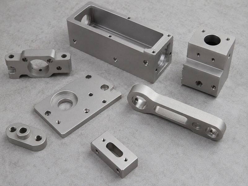 Bead blasted CNC milled parts with matte surface finish